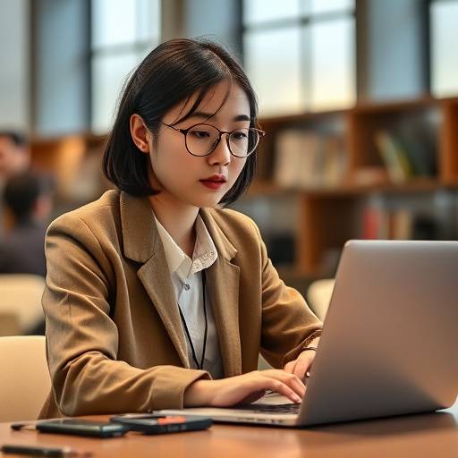 최혜진 교수의 노트북으로 작업하는 모습